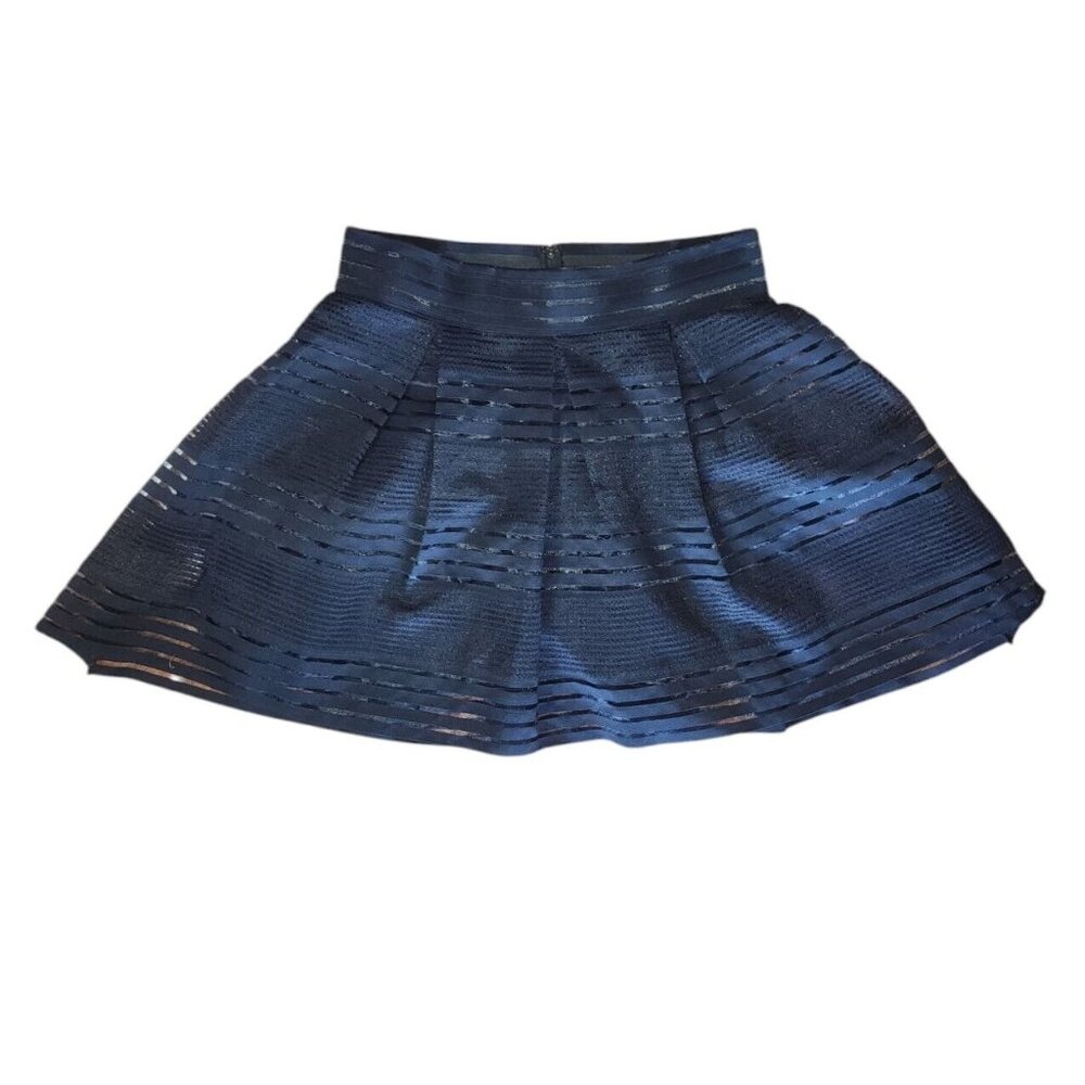 Torrid‎ Skirt Womens Plus Size 2 Solid All Black A Line Striped Zip Back New